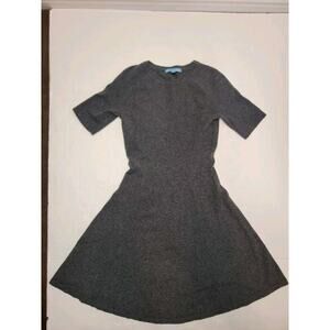Antonio Melani Knit Dress SZ XS 100% Cashmere Fit & Flare Short Sleeves Gray